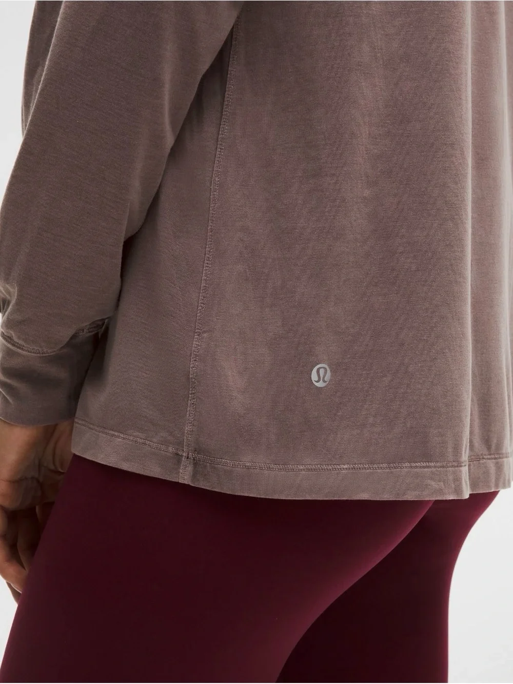 lululemon Easy Set Relaxed Long Sleeve Tee in Dilute Wash Twig